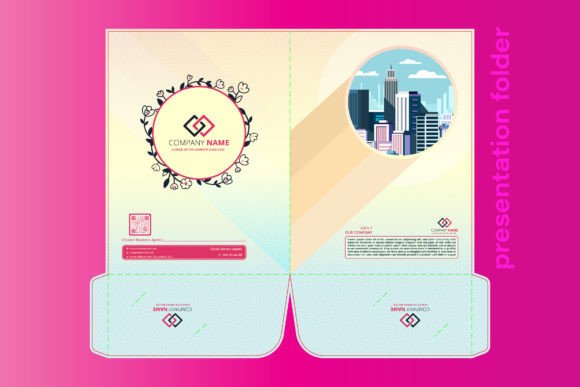 A Creative Business Presentation Folder: Graphics & Print Templates