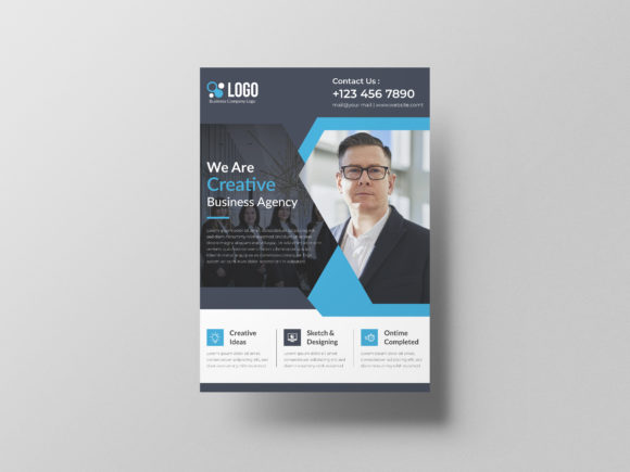Abstract Business Flyer Template: Graphics & Print Templates