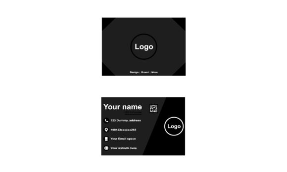 Black Business Card Graphics & Print Templates