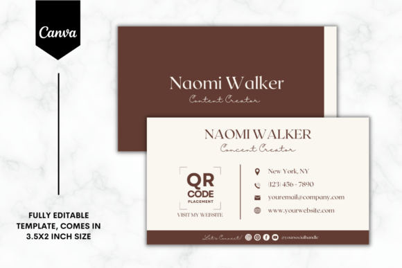 Boho 2 Business Card Template: Graphics & Print Templates