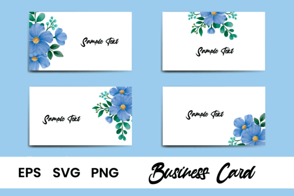 Business Card Template Beautiful Flower