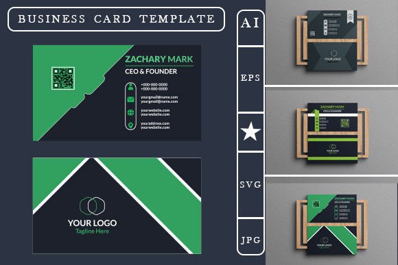 Business Card Template: Graphics & Print Templates