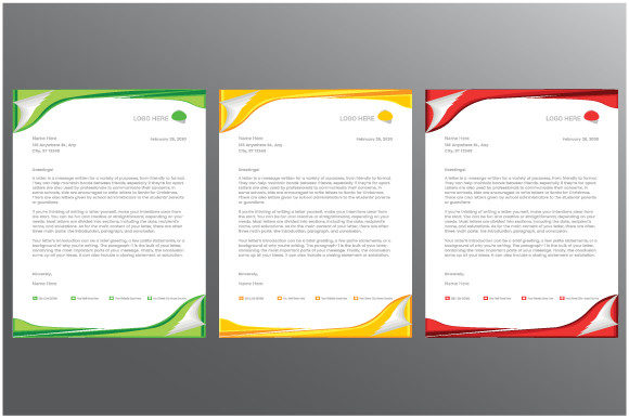 Business Corporate A4 Letterhead: Graphics & Print Templates