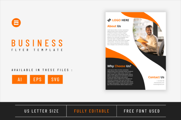 Business Flyer Template Amber Geometry