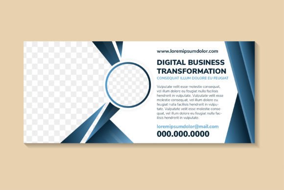 Digital Business Horizontal Banner: Graphics & Print Templates