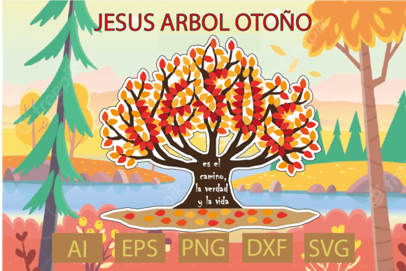 Jesús Árbol Otoño Graphics