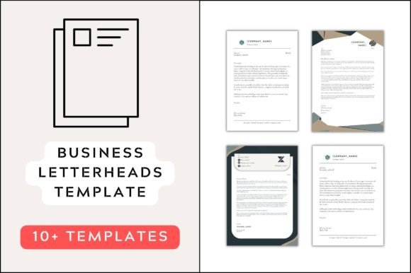 Premium Business Letterheads: Graphics & Print Templates