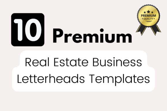 Premium Real Estate Business Letterhead: Graphics & Print Templates